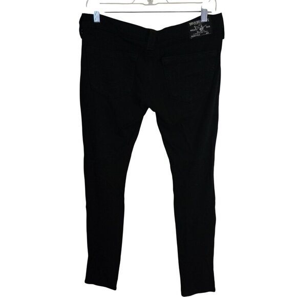 True Religion Stella Black Low Rise Stretch Skinny Pants Size 28 - Picture 2 of 7